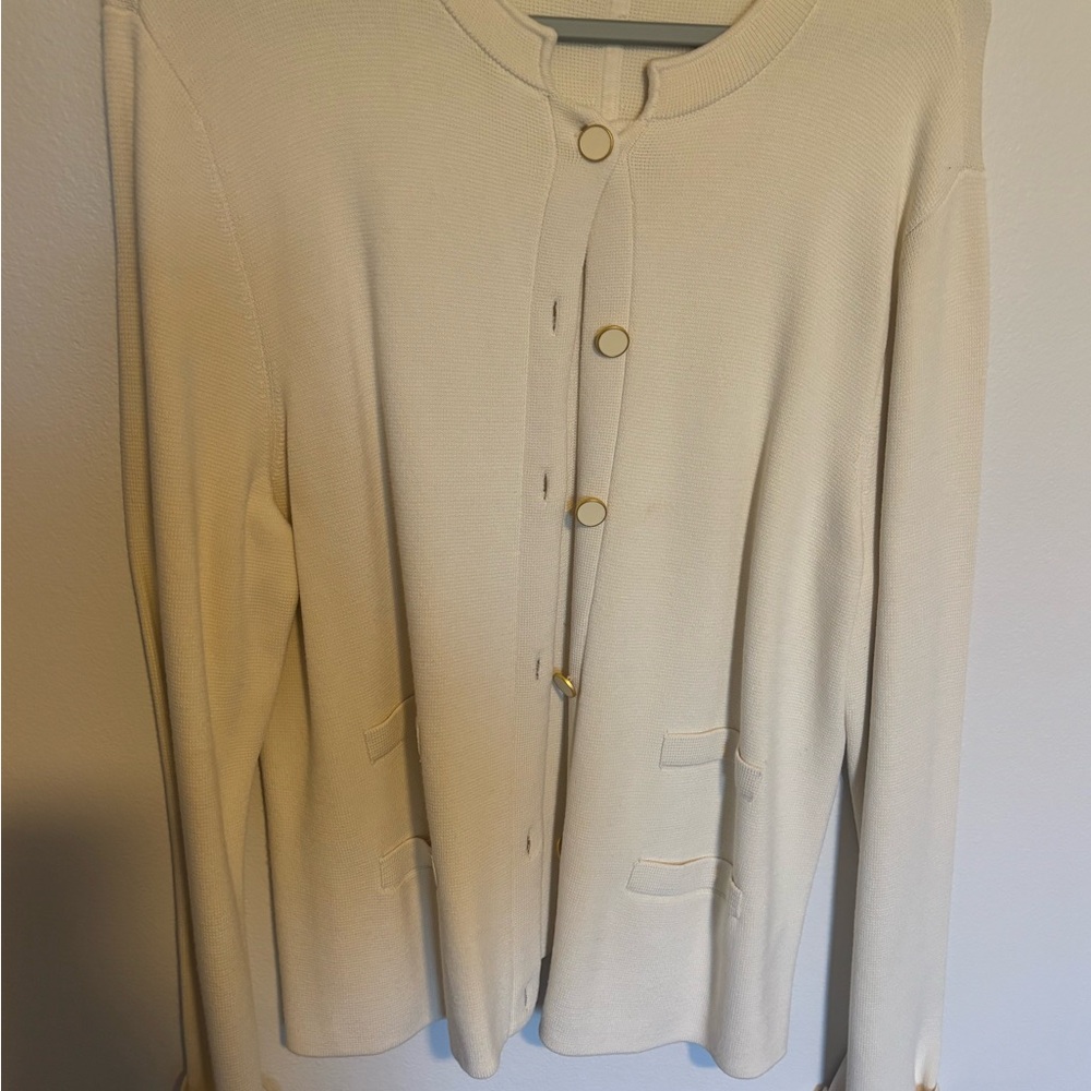 Talbots Ivory Knit Cardigan